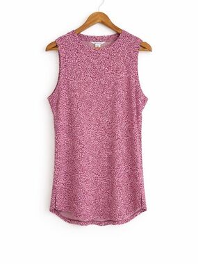 Athleta Modal-Blend Breezy Tank Top in Micro Cheetah Bashful Rose Women's Medium